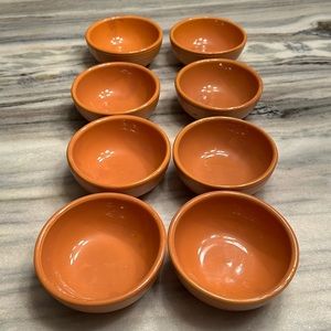 Vintage McCoy pottery -ribbed dessert/soup bowls -set of 8